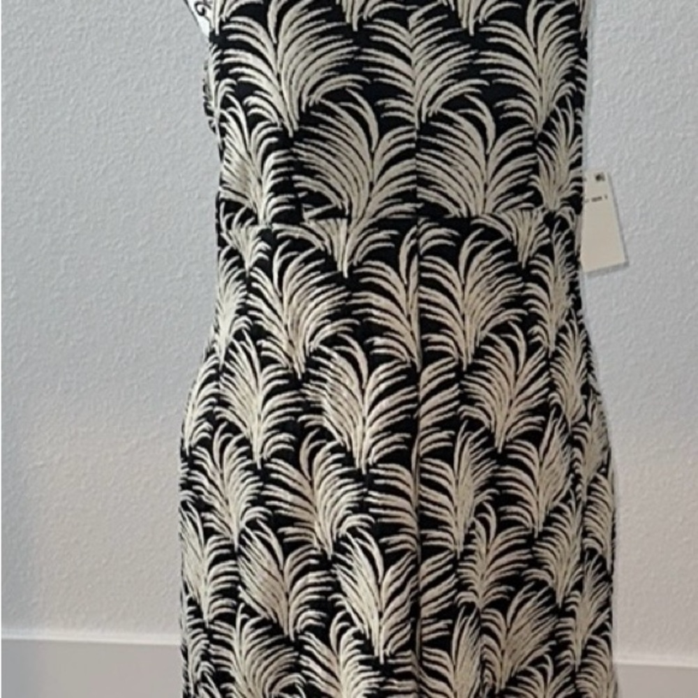 Rachel Roy Black & White Palm Leaf Print Dress Size L NWT - Picture 9 of 12